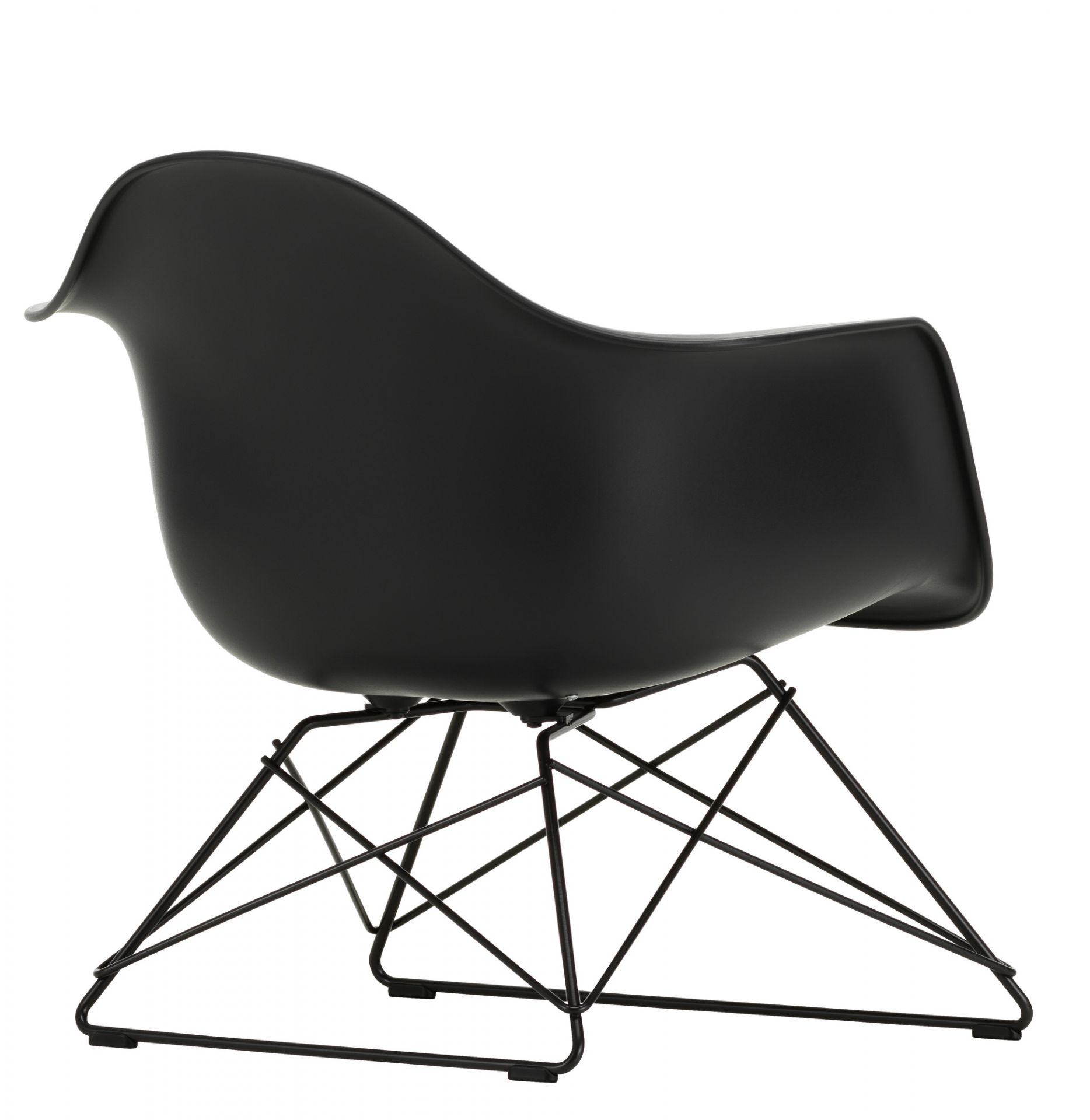 Eames Plastic Arm Chair DAW Stuhl Vitra Ahorn schwarz - Tiefschwarz