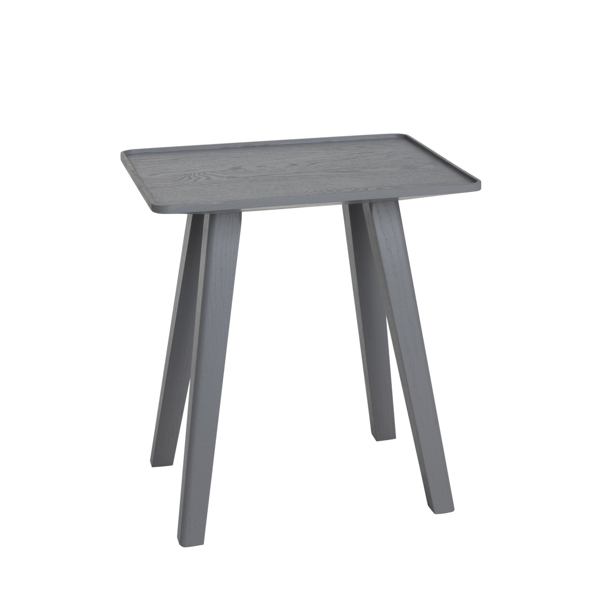 Grauer Nini Hocker von Schönbuch aus Holz, moderner Beistelltisch für Wohnzimmer und Flur.