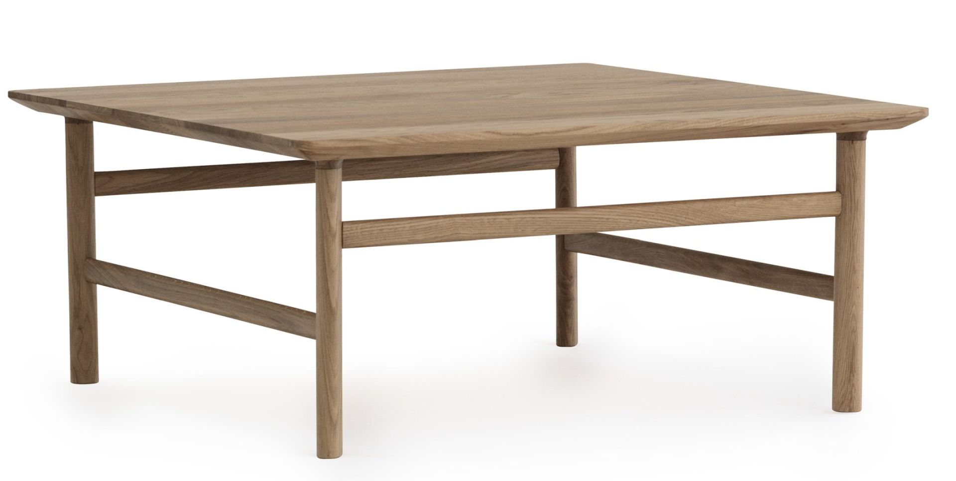 Quadratischer Grow Table Couchtisch von Normann Copenhagen aus hellem Eichenholz. Moderner Wohnzimmertisch.