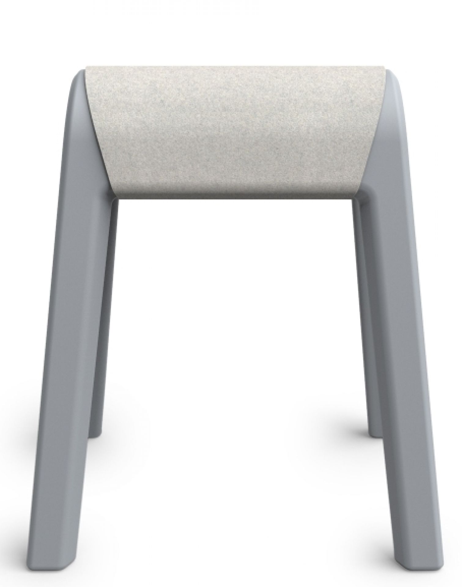 Wilkhahn Programm 204 Sitzauflage hellmeliert: Detailansicht der bequemen, gepolsterten Sitzfläche auf grauem Gestell.