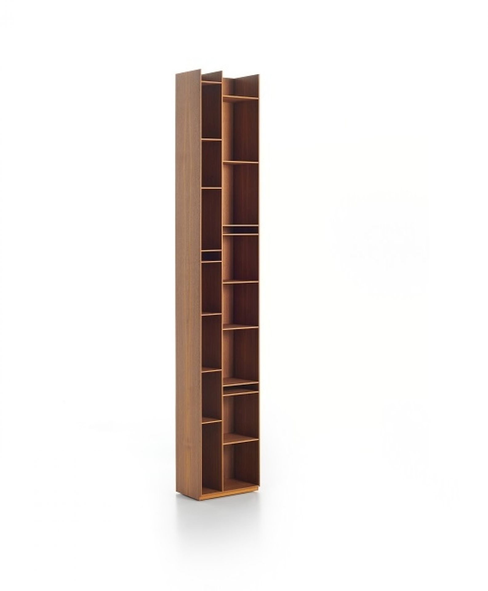 Freistehendes, hohes Bücherregal aus Holz, Modell Random Wood von MDF Italia.