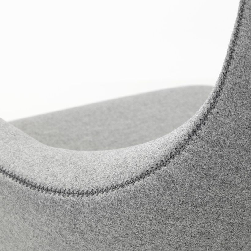 Grand Repos Sessel  + Ottoman Vitra Poliert  Cosy Kieselstein