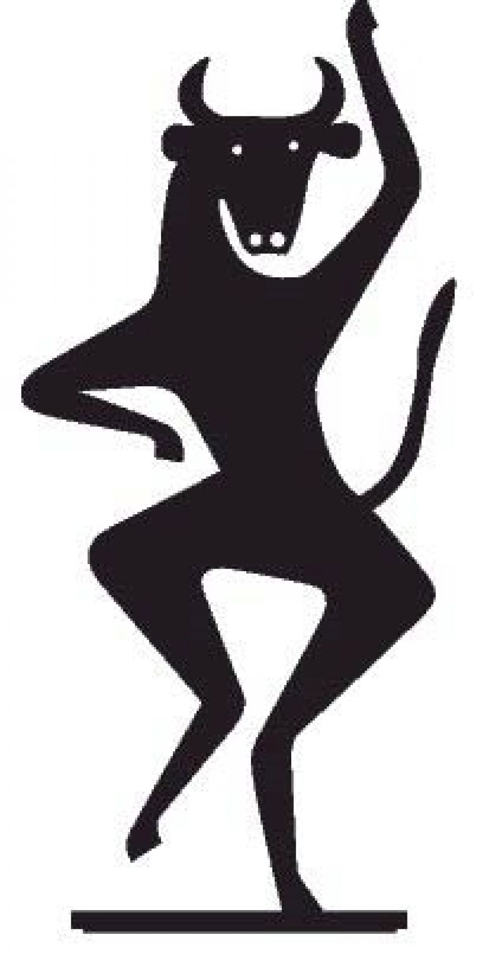 Schwarze Silhouetten Figur eines tanzenden Stiers von Vitra, dekorative Wohnaccessoires und Designobjekte für das Interieur.