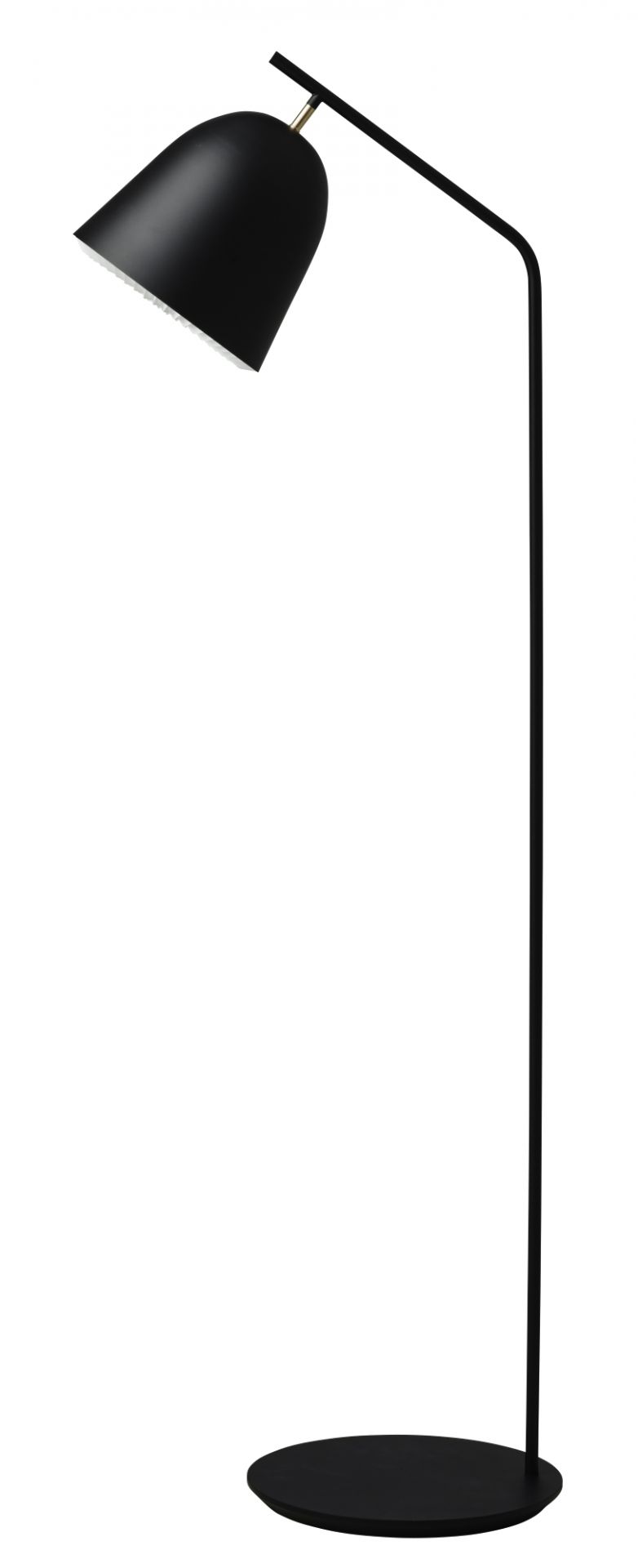 Schwarze Cache Stehleuchte von Le Klint: Moderne Bodenleuchte mit rundem Lampenschirm und Fuß.