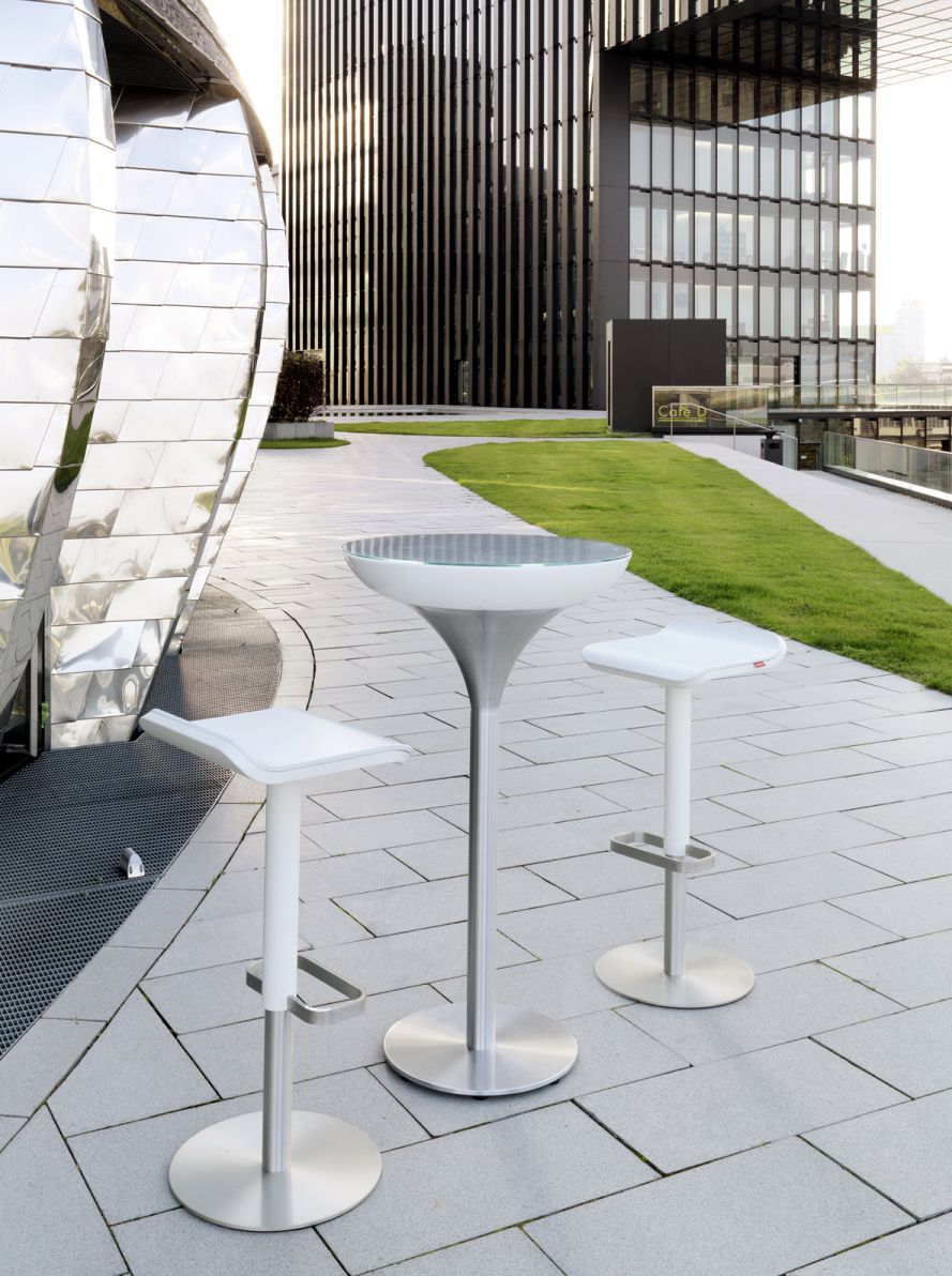 ED Barhocker höhenverstellbar Weiß Moree