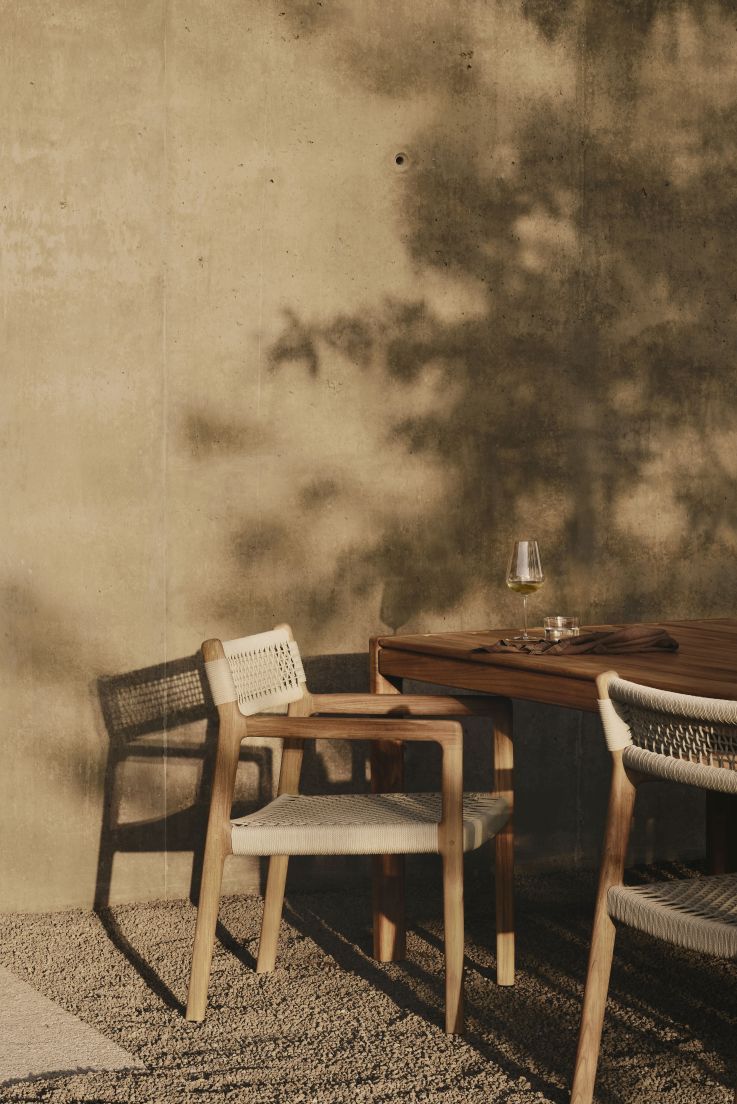 Jack Woven Outdoor Stuhl Teakholz Ethnicraft