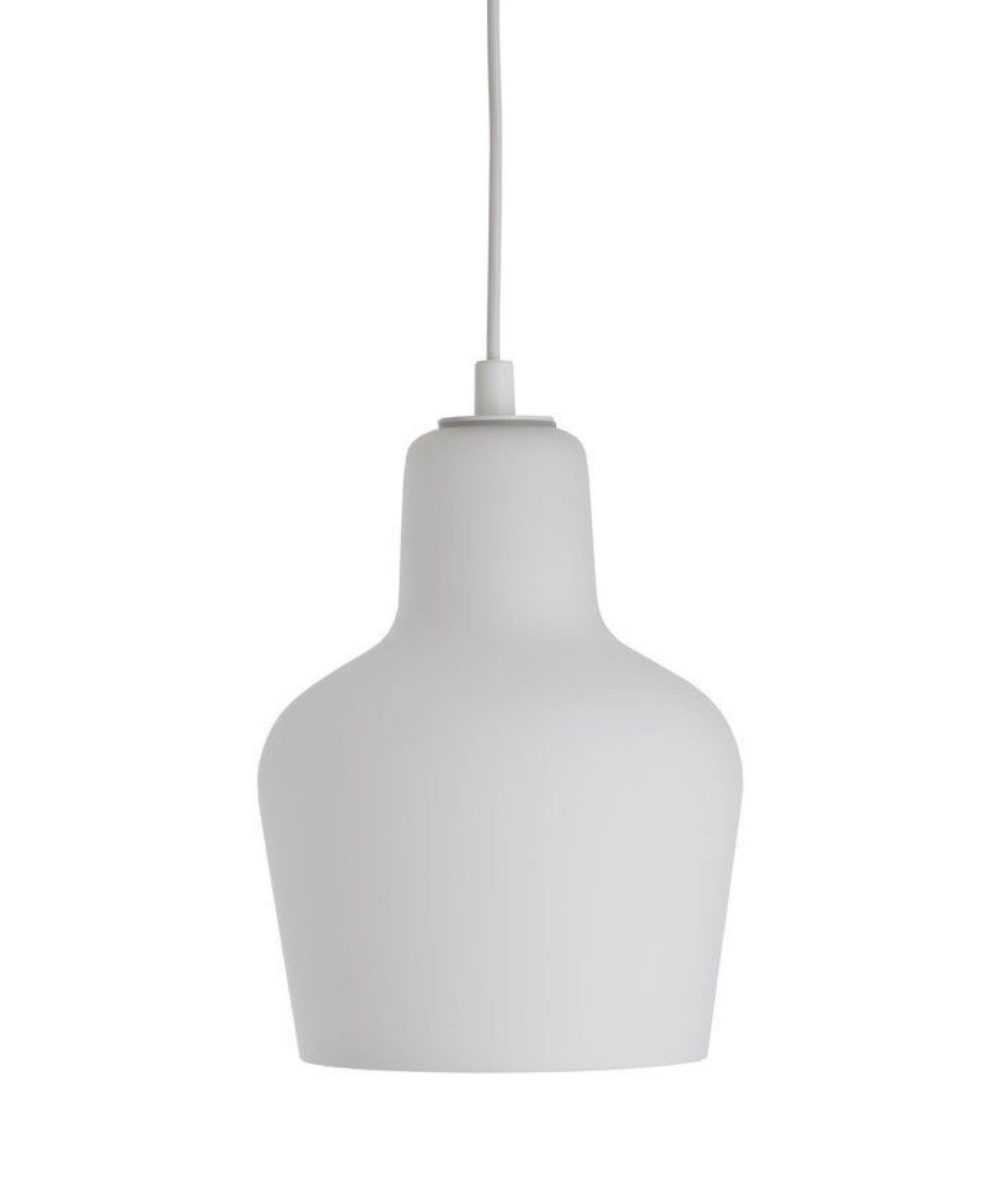 Weiße A440 Pendelleuchte von Artek, moderne Hängelampe für Wohnzimmer und Esszimmer.