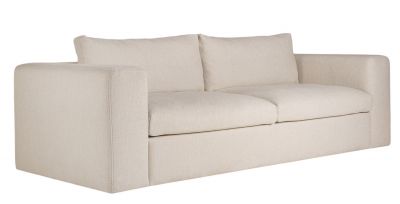Beige Mellow Sofa von Ethnicraft, ein modernes 3-Sitzer Sofa mit Stoffbezug.