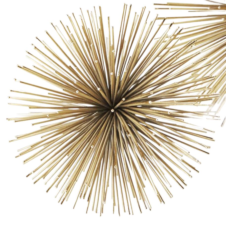 Goldener Riccio Deko-Stern von Philippi, abstrakte moderne Dekoration für Wohnzimmer und Tischdeko.