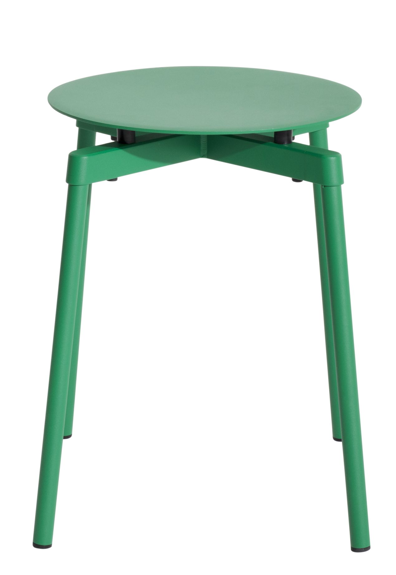 Mintgrüner Fromme Stool Hocker von Petite Friture. Runder Beistelltisch mit drei Beinen. Modernes Möbeldesign.