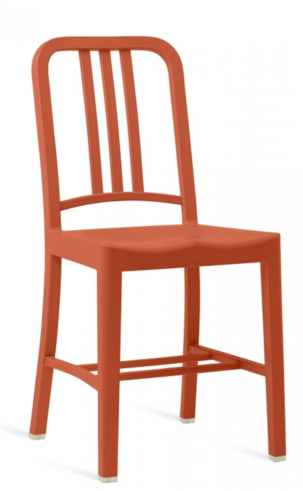Emeco 111 Navy Chair Stuhl in Persimmon: Klassischer Designstuhl aus recyceltem Kunststoff.