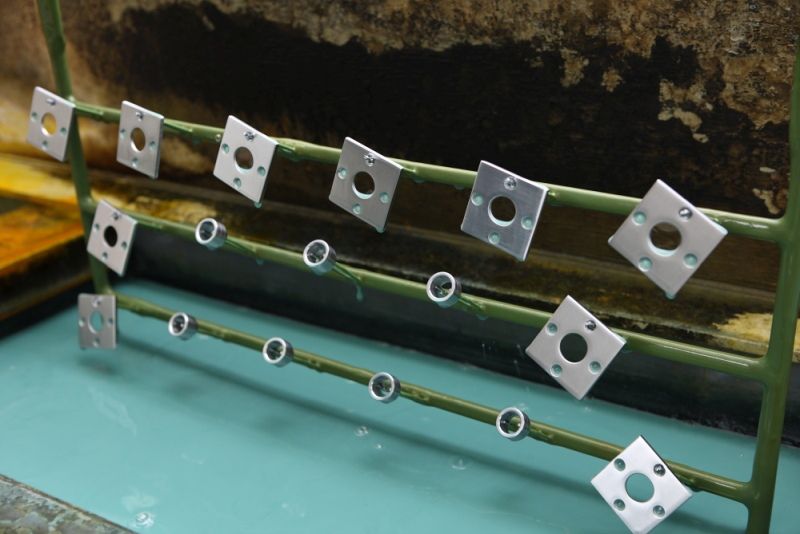 Walter Gropius Türdrücker Tecnolumen Nickel poliert