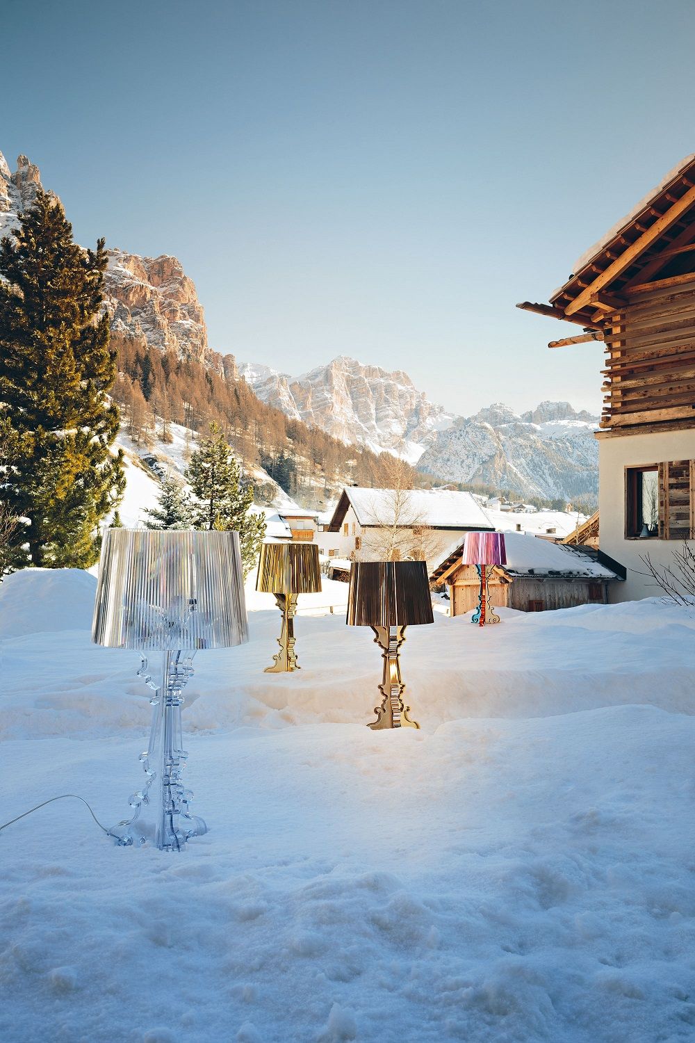 Bourgie Tischleuchte metallisiert Kupfer Kartell