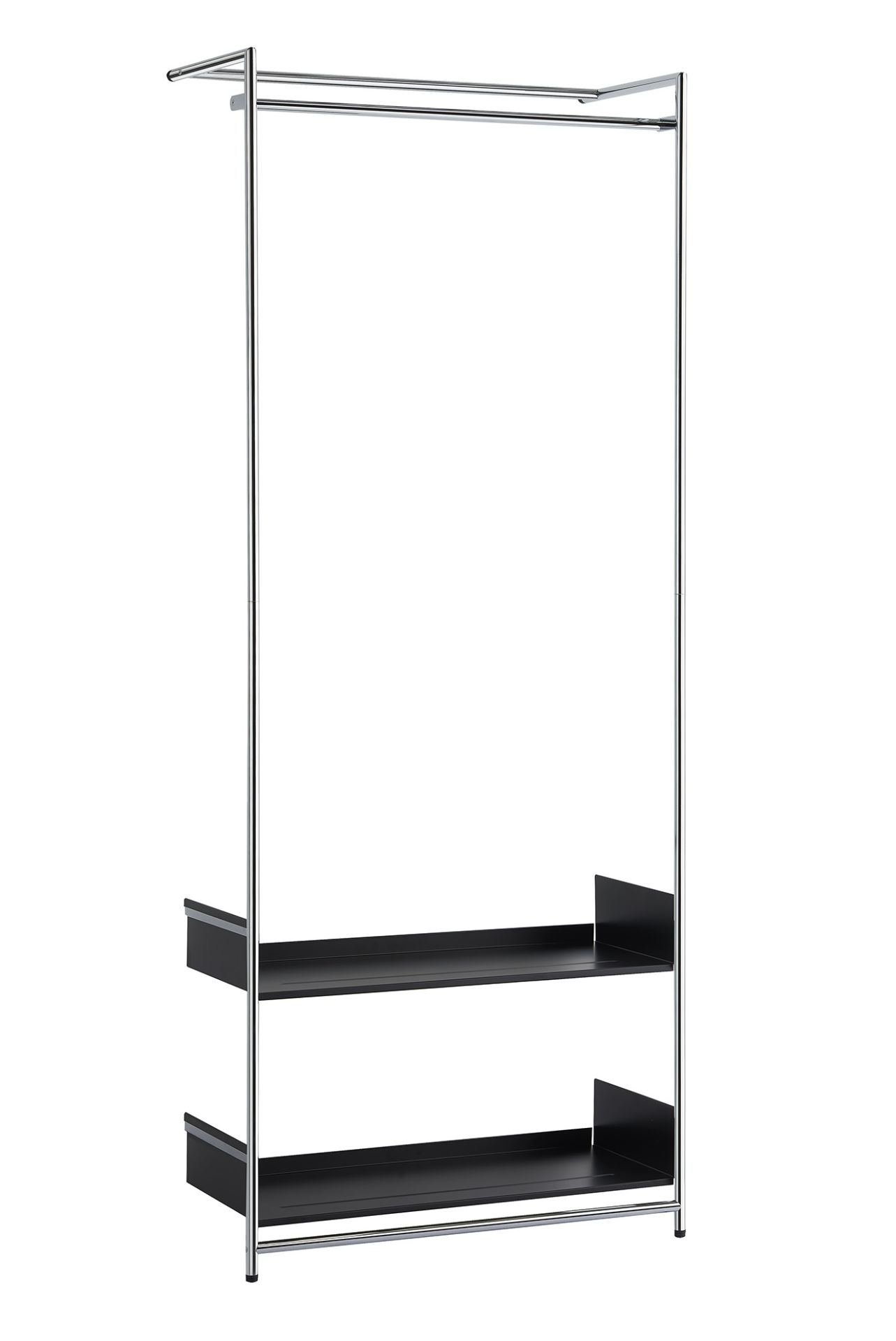 Comba Anlehngarderobe Mox Gestell chrom glanz Tablaren schwarz