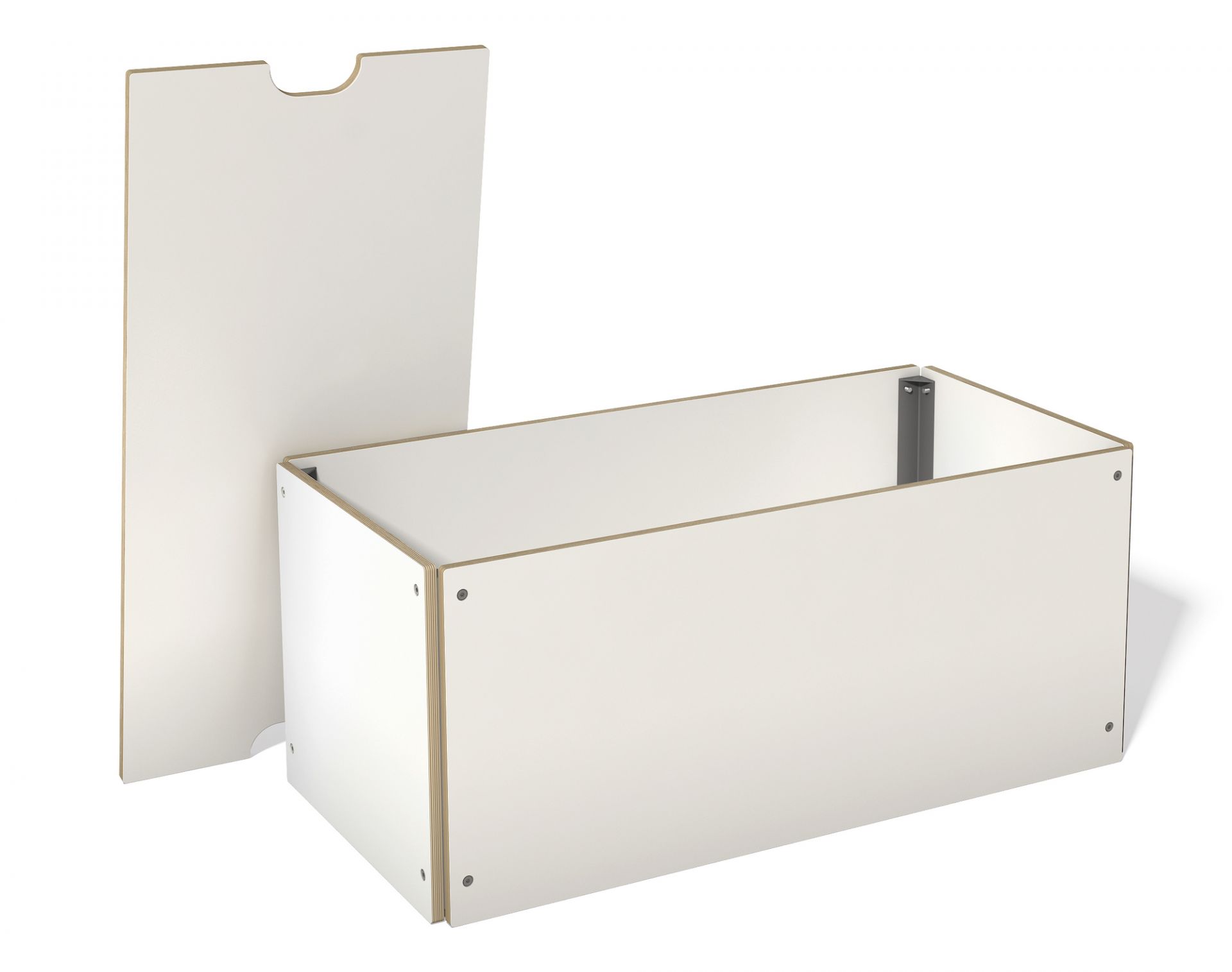 Klassik Bettkasten in Weiß von Müller Möbelwerkstätten, 103x46,4 cm, für mehr Stauraum im Schlafzimmer.