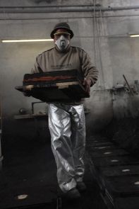 Walter Gropius Türdrücker Tecnolumen Nickel poliert