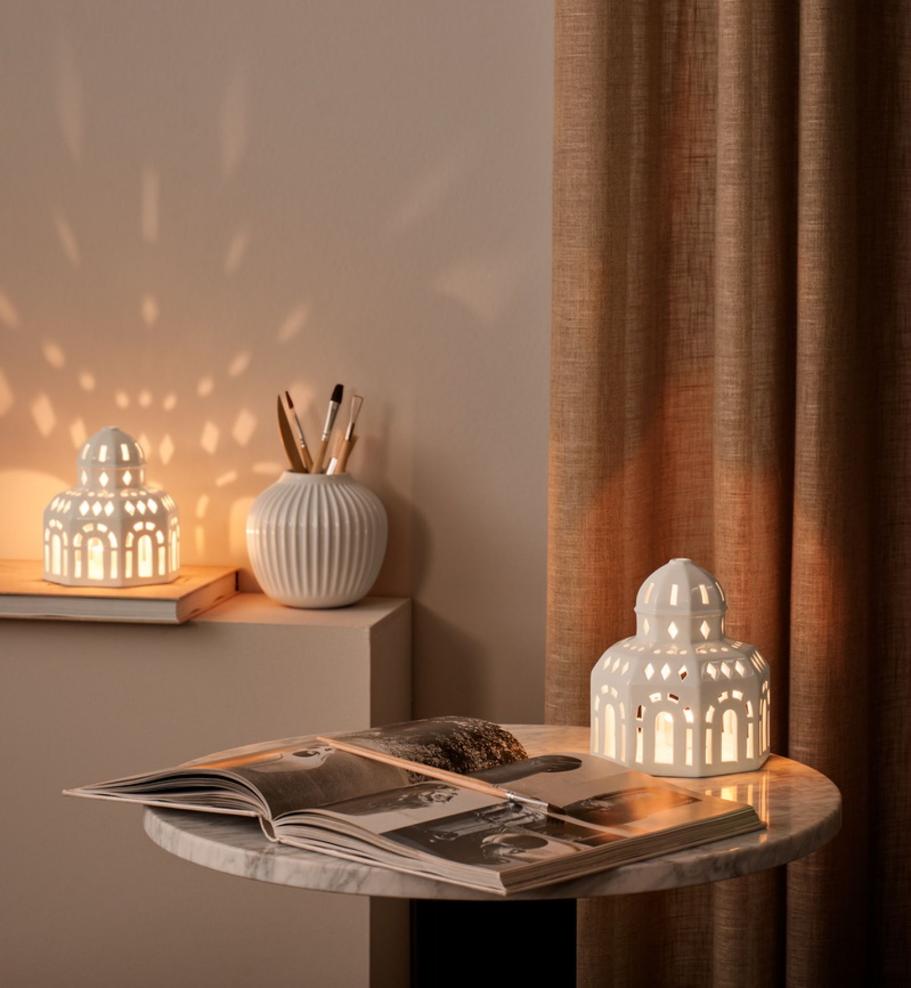 Urbania Lichthaus Glassalen H 14,5 cm Kähler EINZELSTÜCK