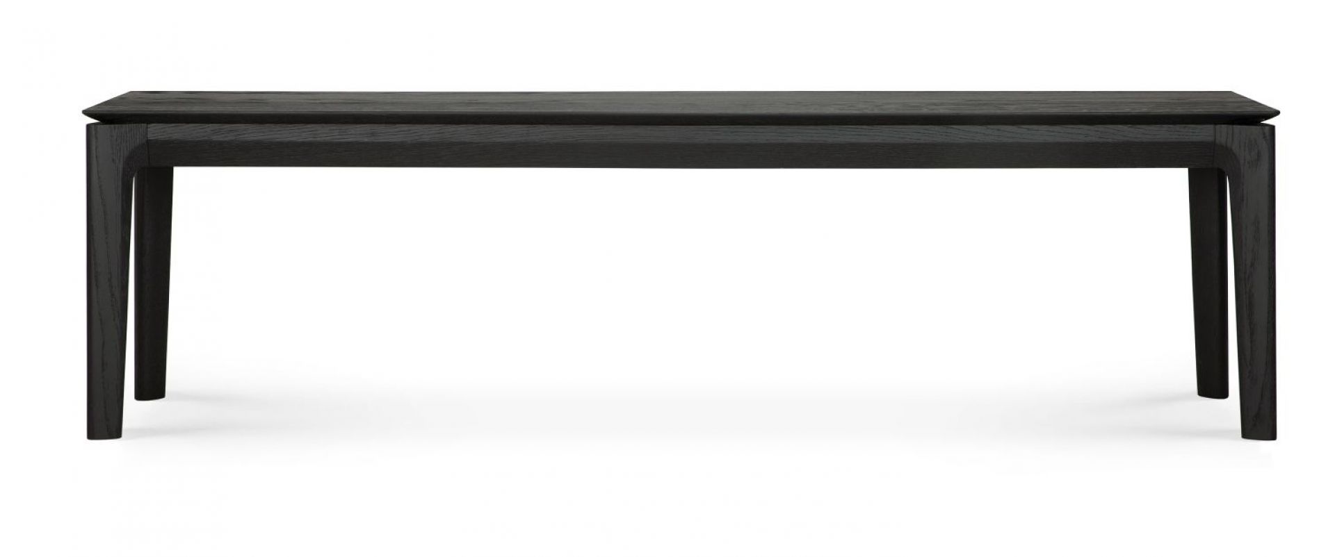 Bok Bank Eiche schwarz von Ethnicraft: Moderner Esstisch aus dunklem Holz, minimalistisches Design.