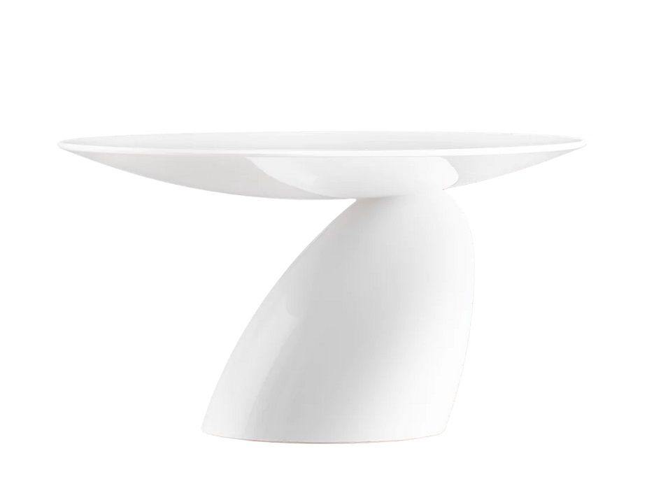 Weißer Parabel Tisch von Eero Aarnio Originals, moderner Beistelltisch für Wohnzimmer und Lounge.