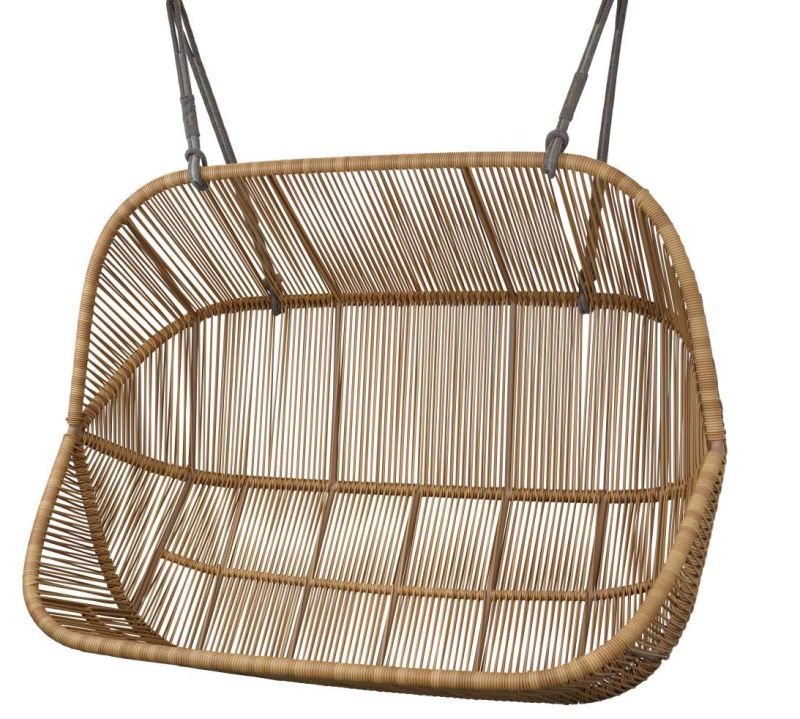 Hive Hängesofa von Cane-line, ein schwebendes 2-Sitzer Outdoor Möbel aus Rattan.