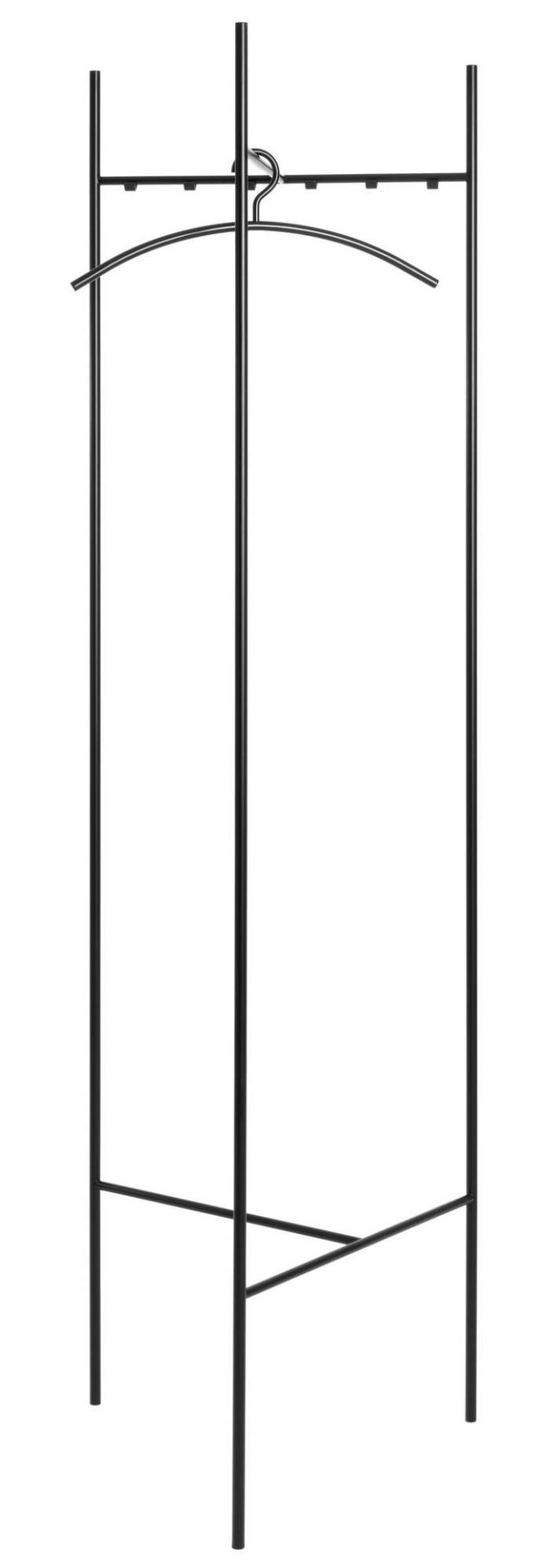 Schwarzer Sketch Garderobenständer von Schönbuch mit minimalistischem Design und einer Kleiderstange für Jacken und Mäntel.