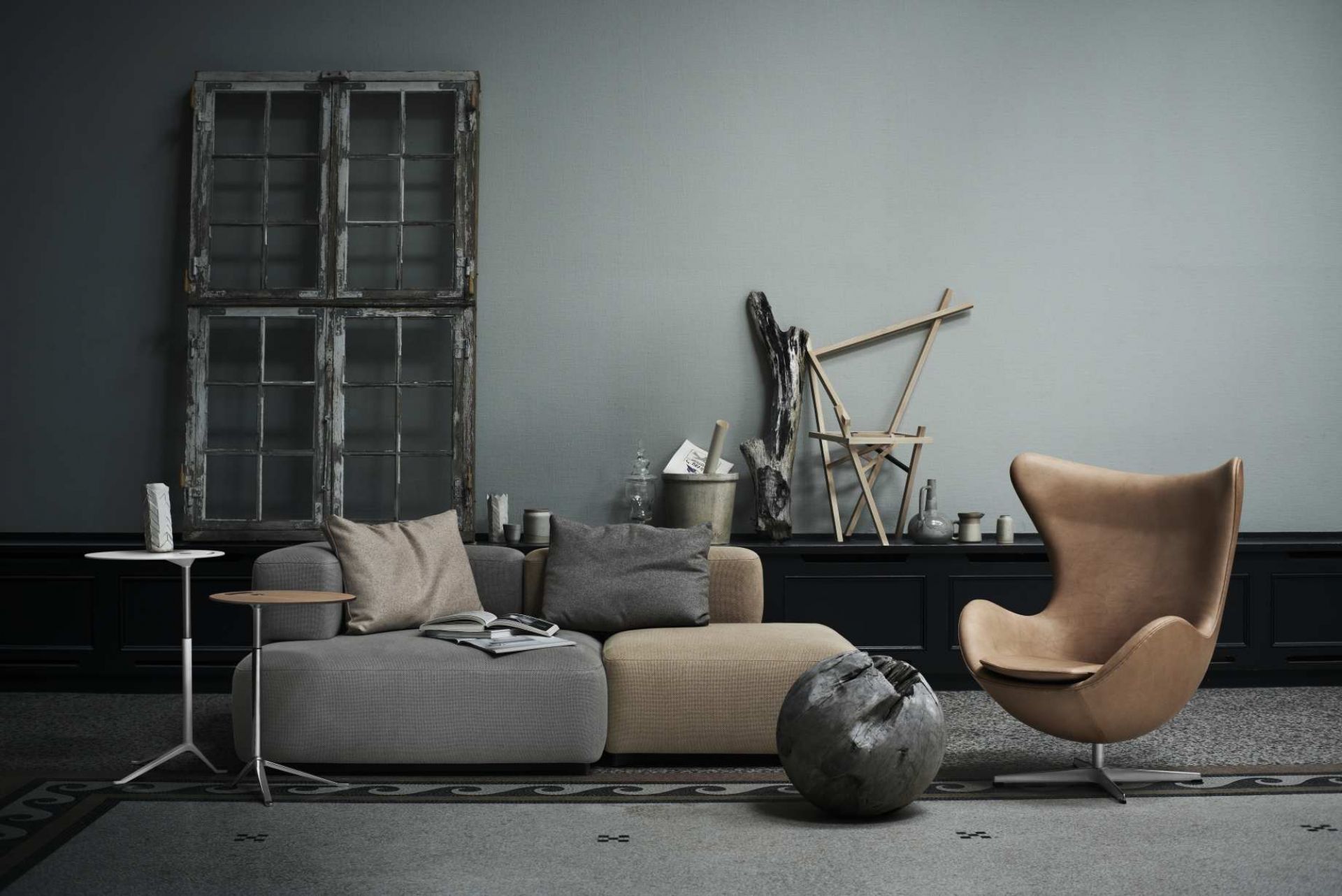Alphabet Sofa von Fritz Hansen, 2-Sitzer mit Armlehne links, modernes Design für Wohnzimmer.