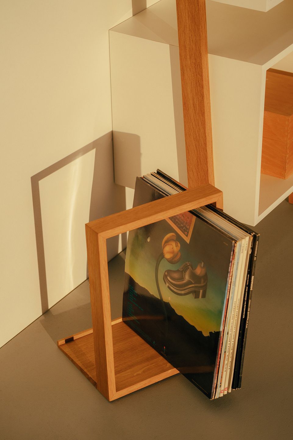 Vinyl b-Seite Plattenregal Eiche das kleine b