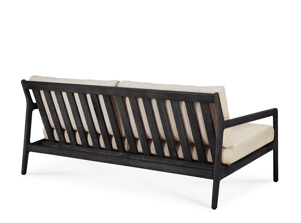 Jack Outdoor Sofa, 2-Sitzer, Teakholz schwarz lackiert, Ethnicraft. Gartenmöbel für Terrasse und Balkon.