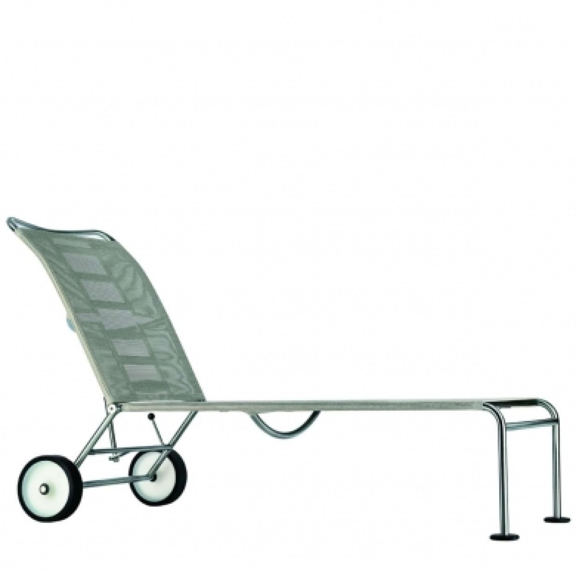 Green 251 Sonnenliege Alias: Moderne Liege mit Rädern und verstellbarer Rückenlehne für Garten oder Terrasse.