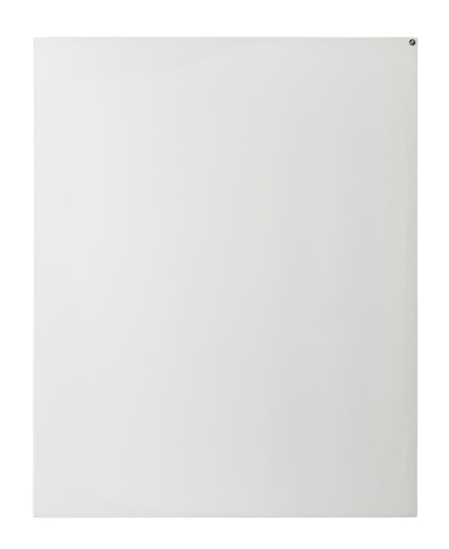 Weiße Chat Board Elements Wandtafel aus Glas, magnetisch und zur Wandmontage.