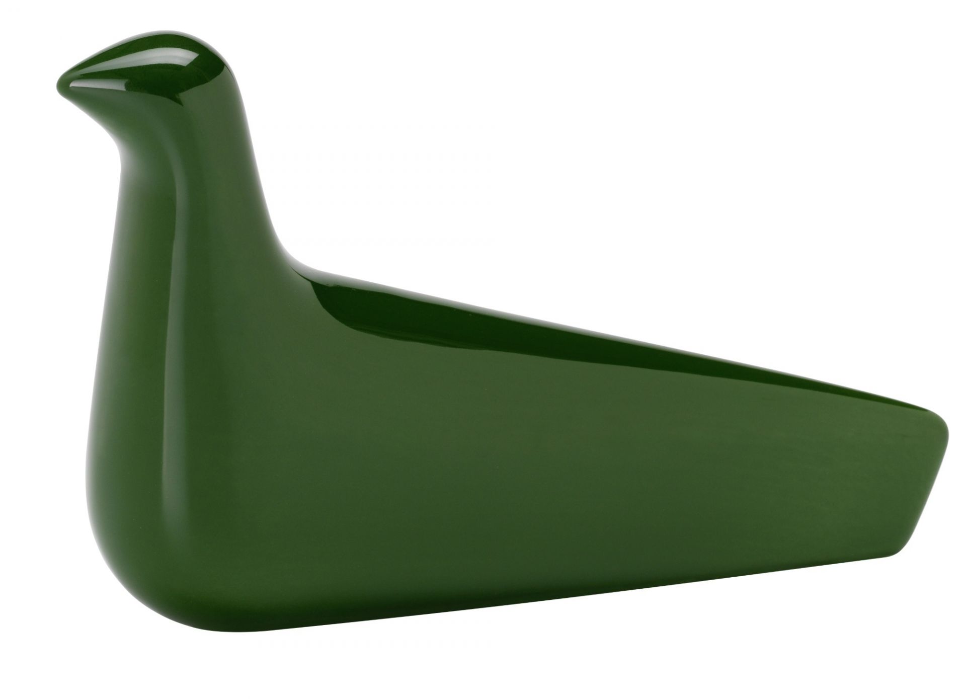 Grüne Vitra L'Oiseau Holzfigur, moderne Dekoration in Form einer stilisierten Taube.