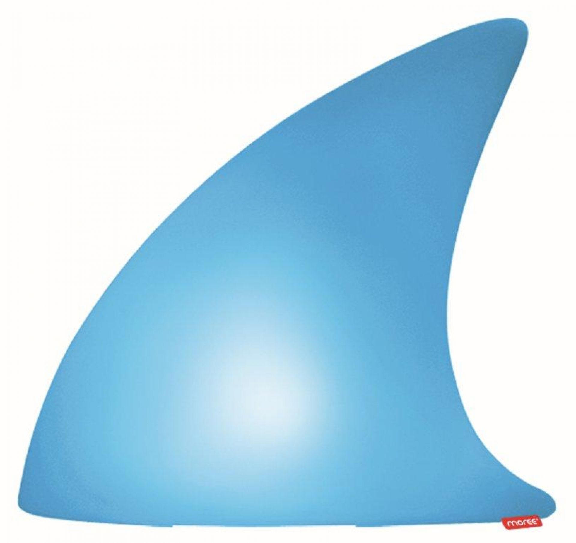 Blaue Shark Haifischflosse Bodenleuchte von Moree, LED Outdoor Lampe für Garten und Terrasse.