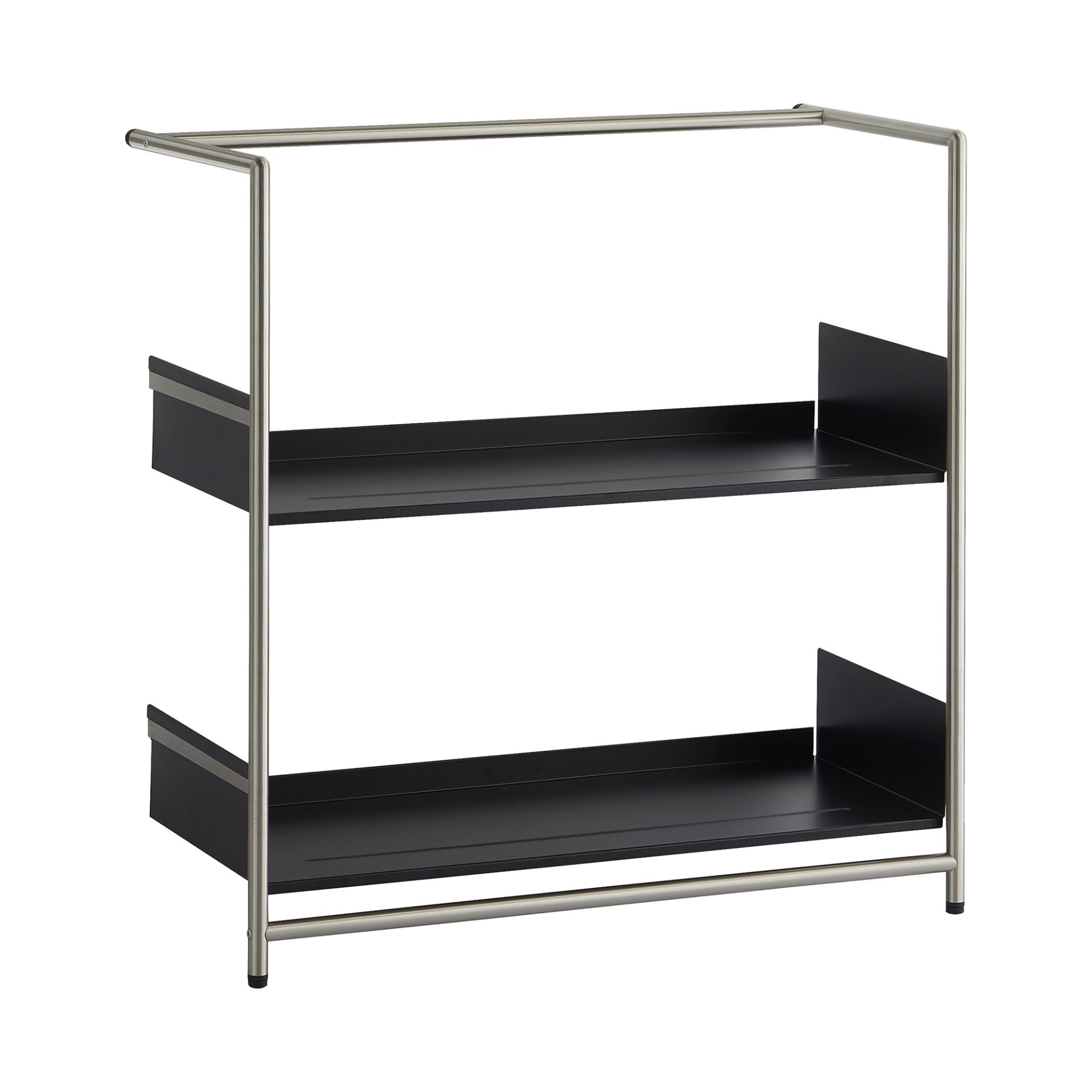 Pool 82 Anlehnregal / Schuhregal Mox Gestell chrom matt Tablaren schwarz
