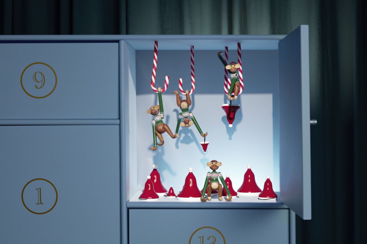 Christmas Jumper Affe 2025 mini grüner Holzfigur Kay Bojesen