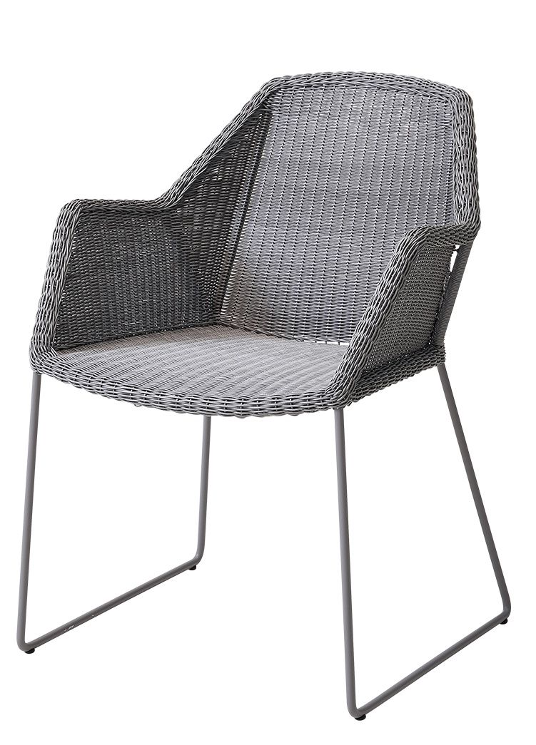 Breeze Outdoor Stuhl Kufengestell 2-er Set Cane-Line hellgrau 