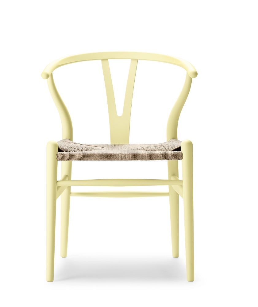 CH24 Wishbone Chair Stuhl in Hollyhock Gelb von Carl Hansen & Søn. Designklassiker.