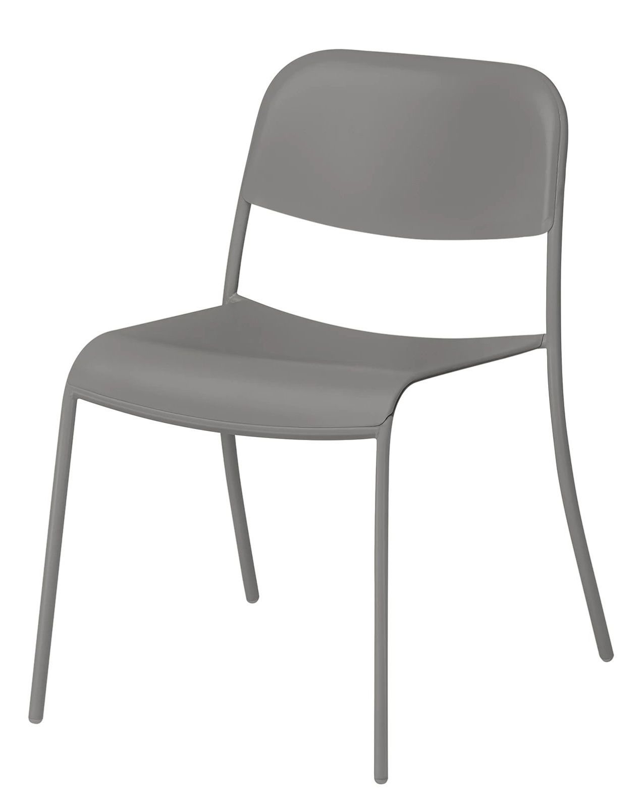 Grauer Yua Chair Stuhl von Blomus für den Außenbereich, moderner Gartenstuhl aus Kunststoff.