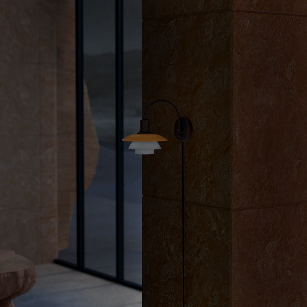 PH 2/2 Wall lamp Wandleuchte CENTENARY EDITION Amber/Opal White Louis Poulsen