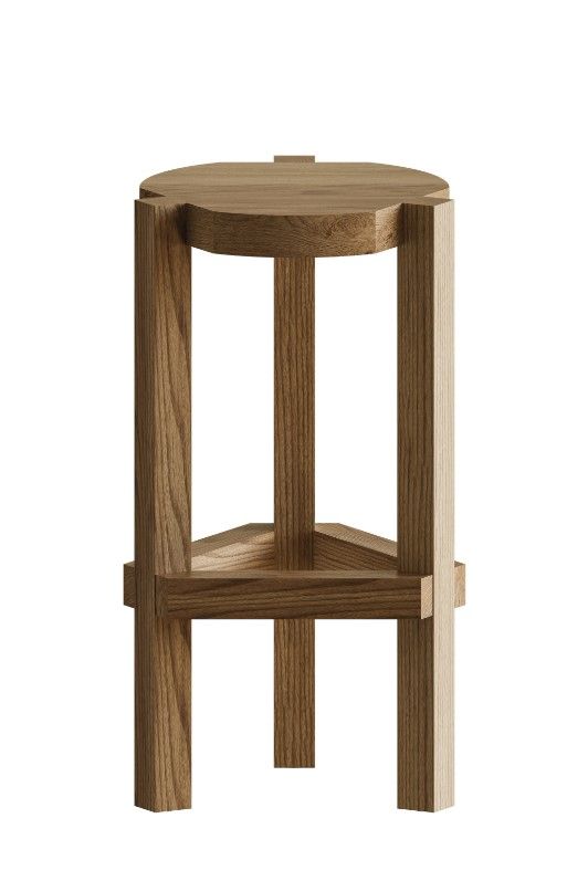 Ayo Barhocker von New Tendency aus hellem Holz, minimalistisches Design für Küche und Bar.