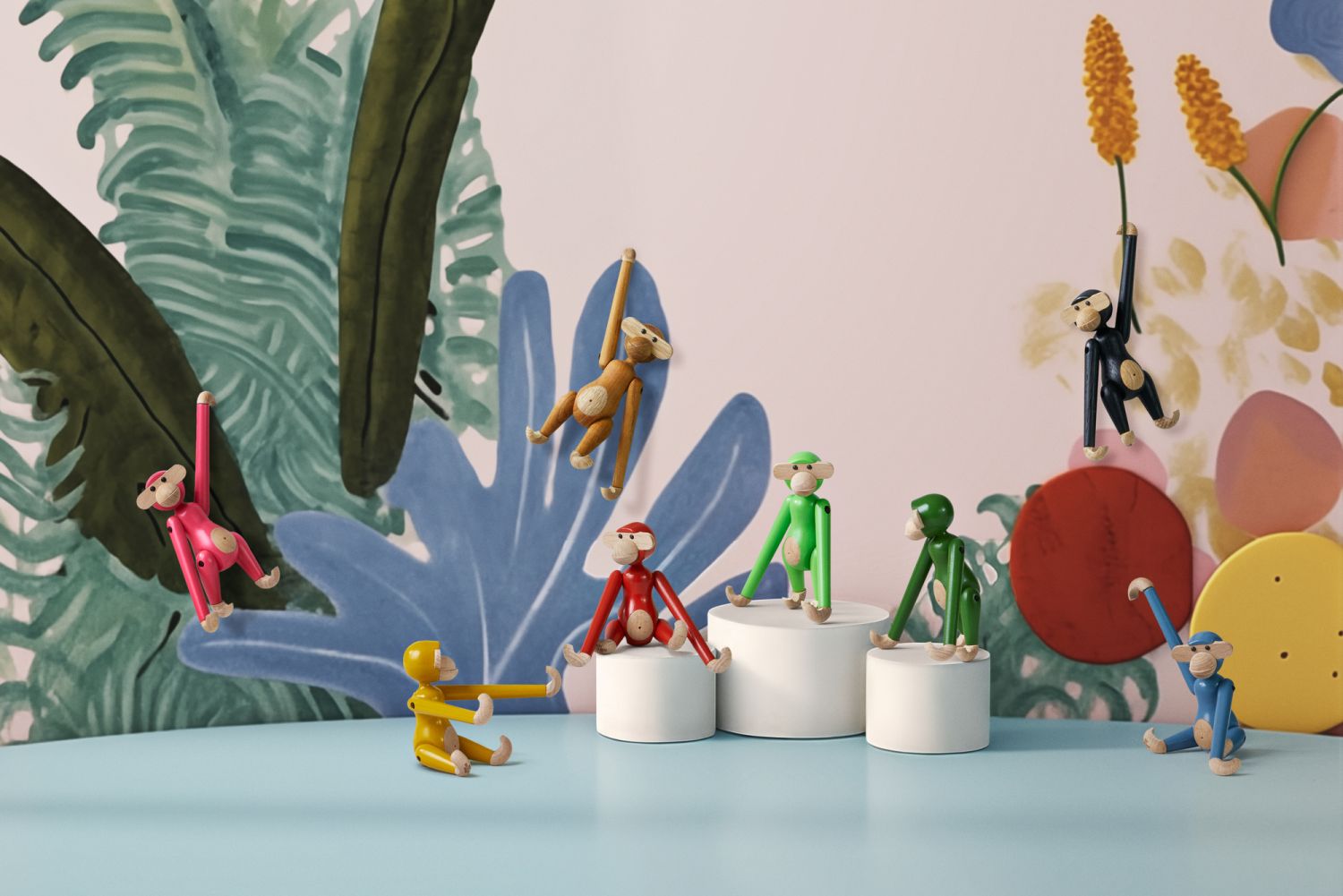 Affe Mini farbig Kay Bojesen Pink