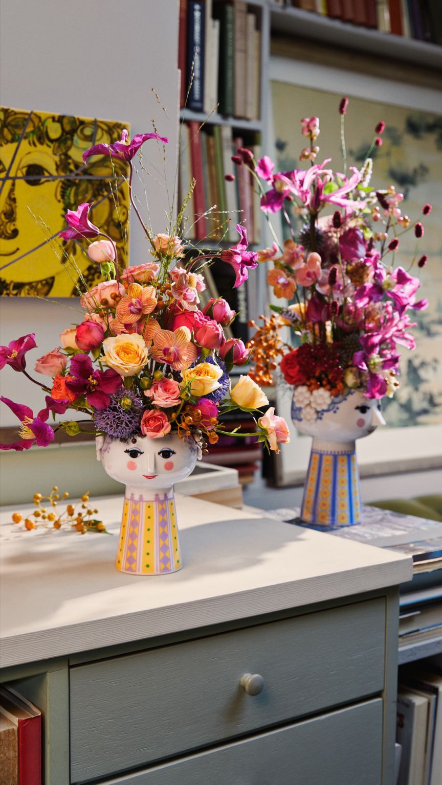 Eva Vase H18,5cm hellblau Bjørn Wiinblad