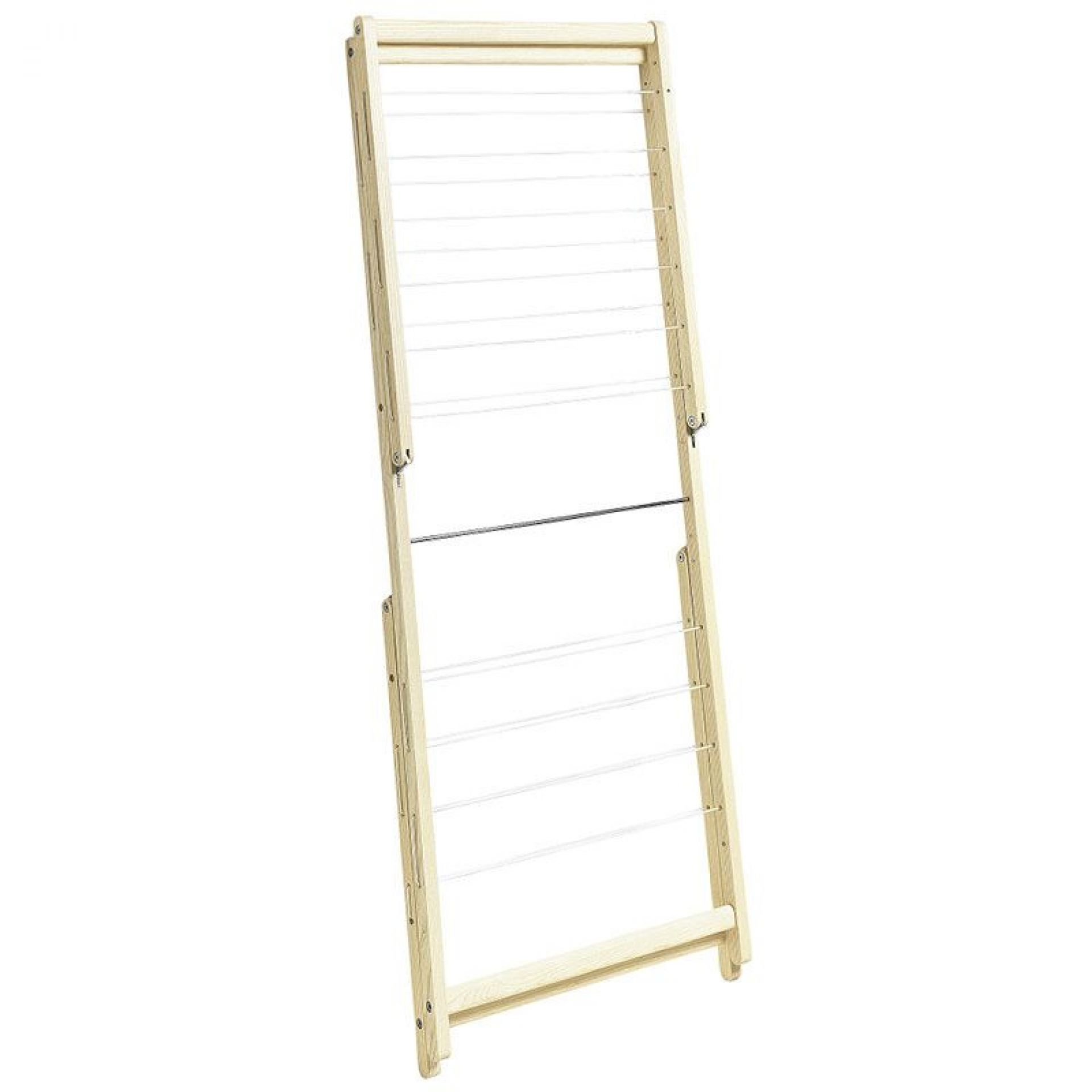 New Papa Wäscheständer aus Holz, zusammenklappbar, mit mehreren Trockenstäben für Wäsche.