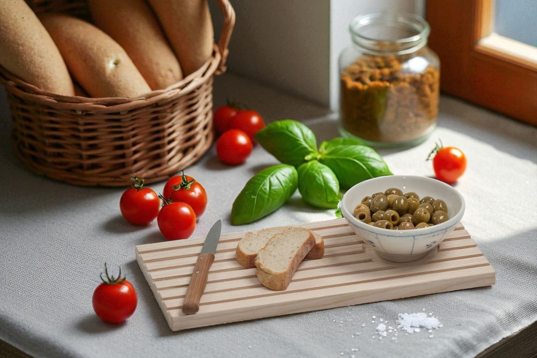 Servierbrett Drinks & Dips Side by Side