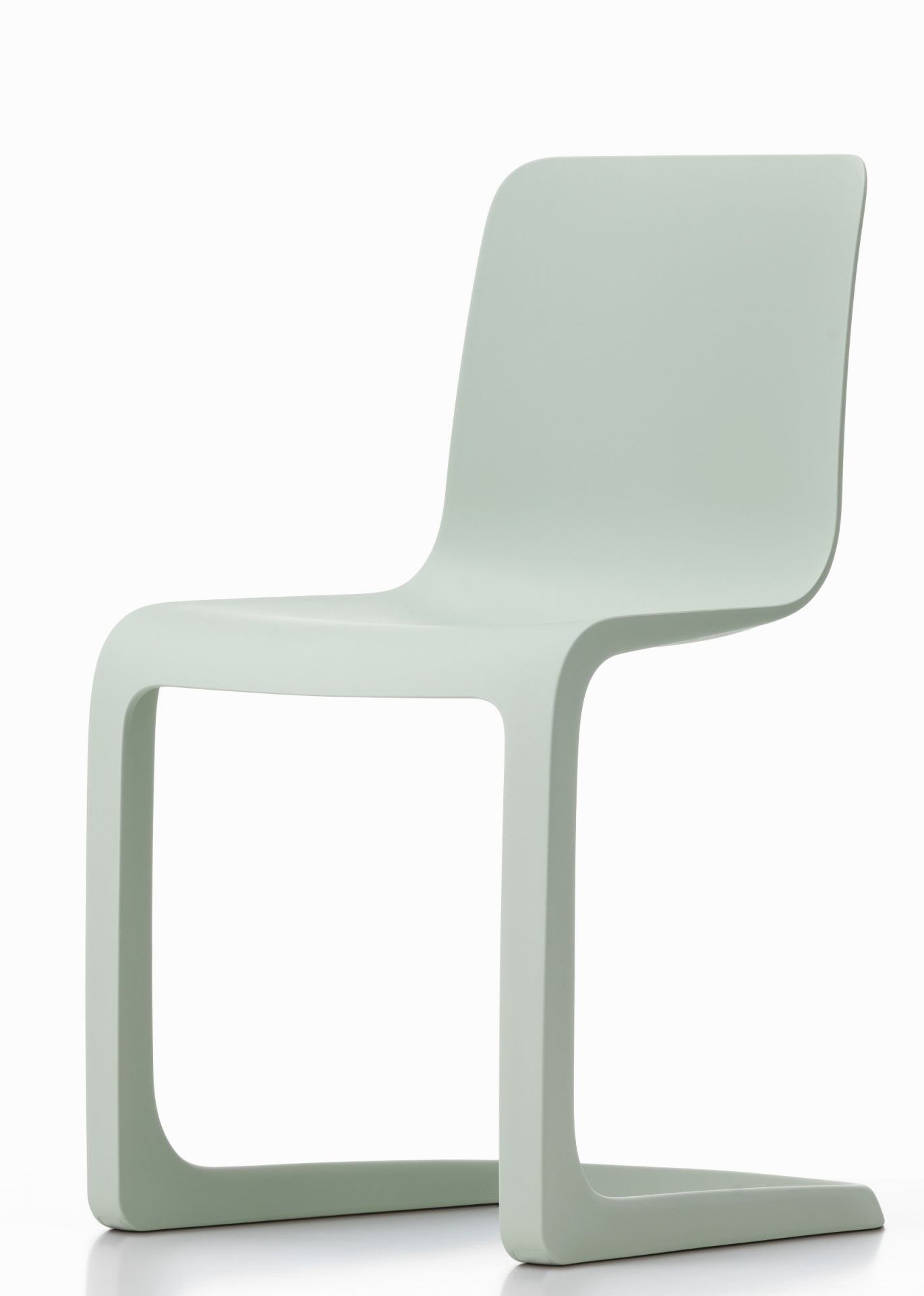 Heller Evo-C Chair Stuhl von Vitra, ein moderner Freischwinger Stuhl in Mintgrün.