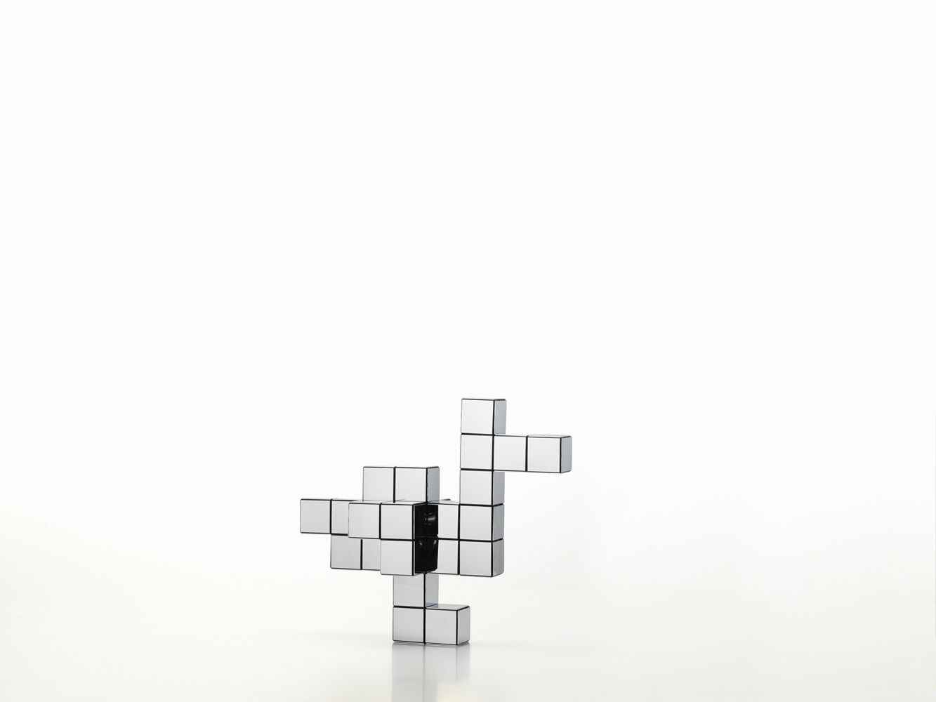 Panton Cubes Duck Chrom Skulptur / Tierfigur Vitra