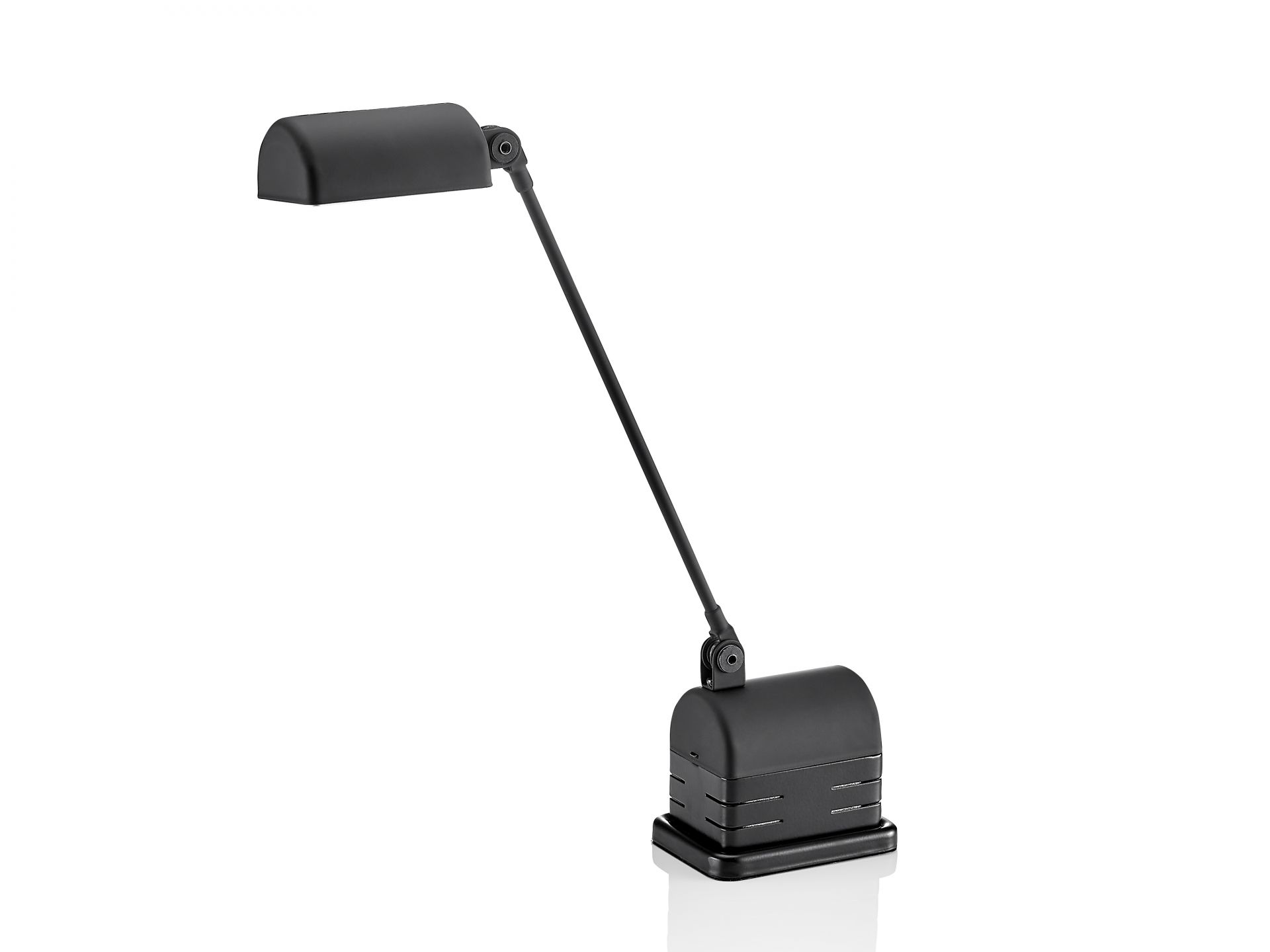 Daphinette Akkuleuchte in Schwarz: Moderne LED Tischleuchte mit flexiblem Arm und Soft-Touch-Oberfläche.