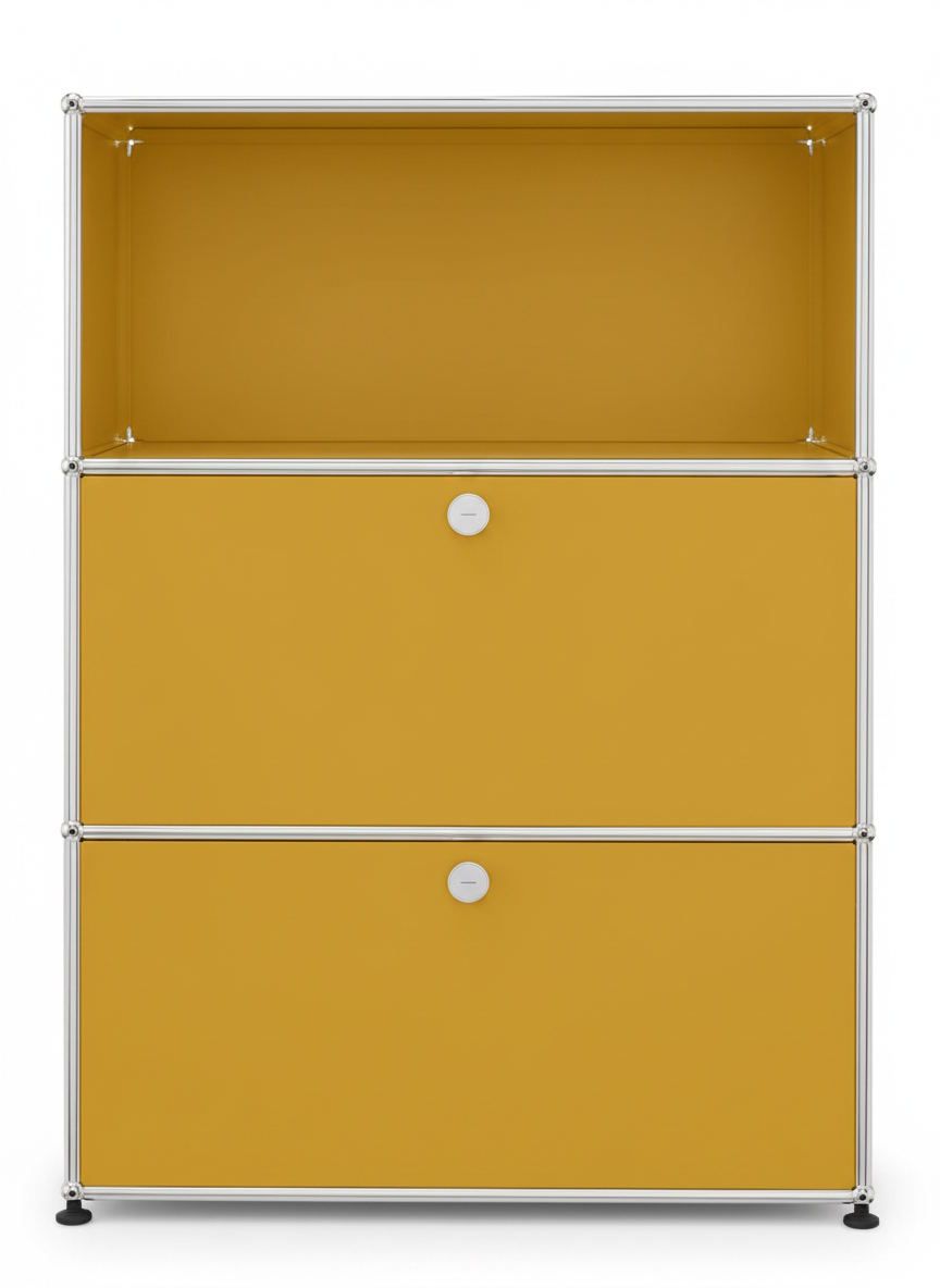 USM Haller Highboard 1 Offen / 2 Schubladen Goldgelb