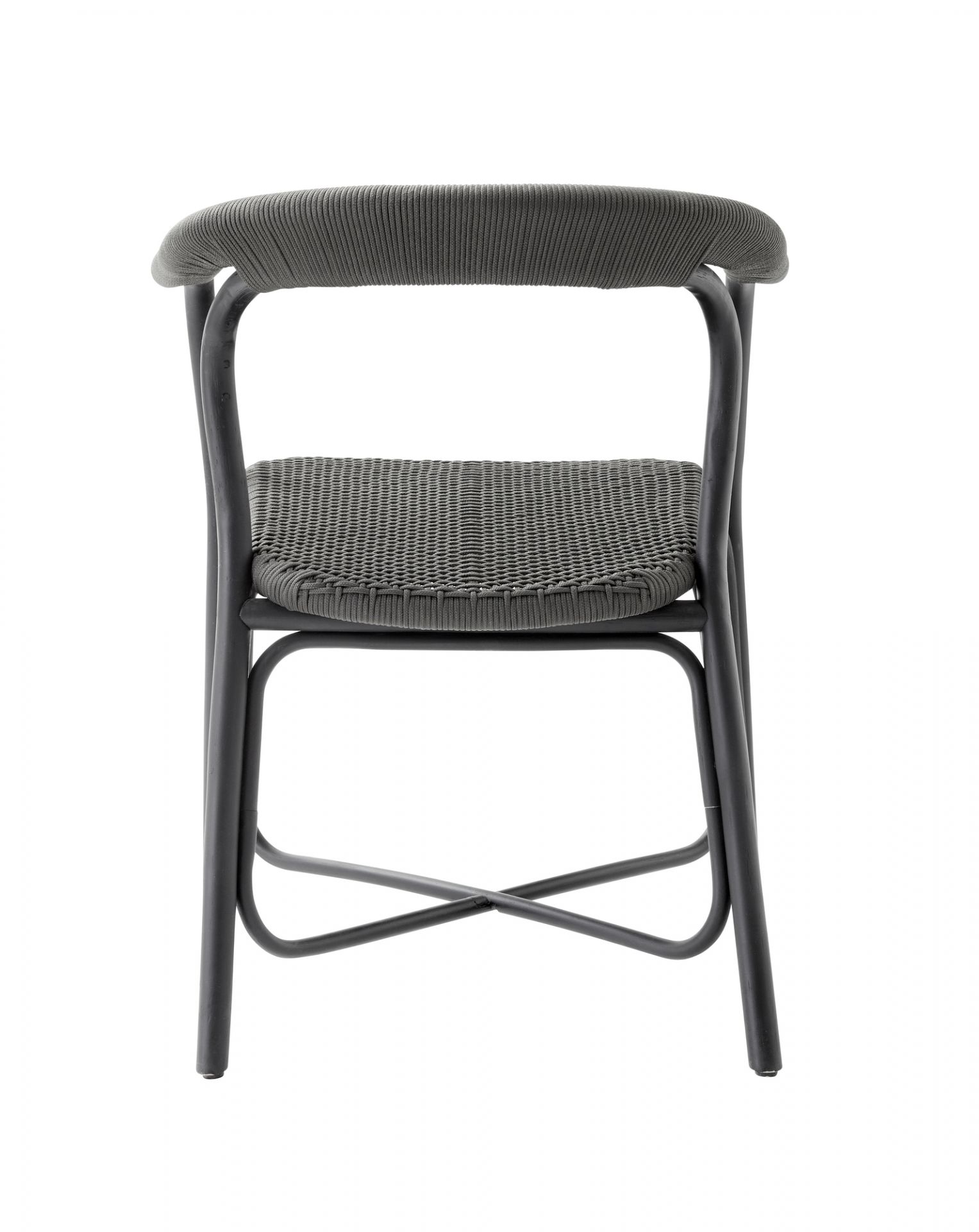 Noble Stuhl von Cane-Line, grauer Outdoor-Stuhl mit Geflecht, Gartenmöbel für Terrasse und Balkon.