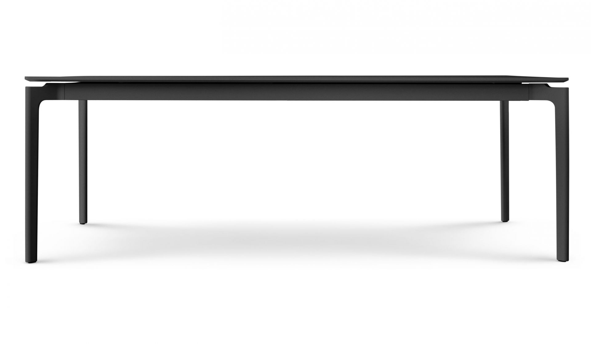 Schwarzer Eva Solo Esstisch "More" mit geraden Beinen und minimalistischem Design. Ausziehbarer Tisch.
