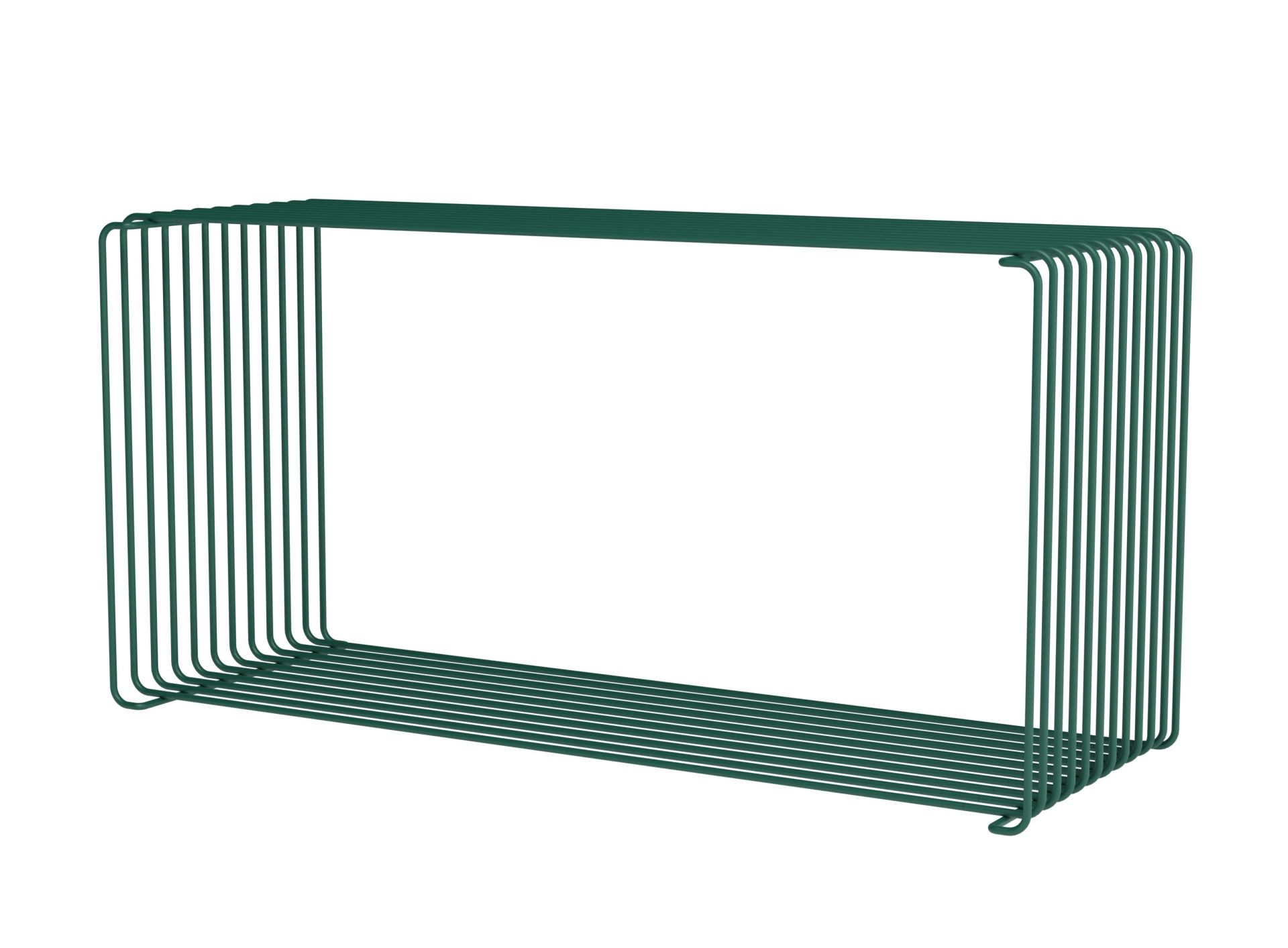 Grünes Panton Wire Regalsystem von Montana, modernes Designregal für Wohnzimmer und Büro.